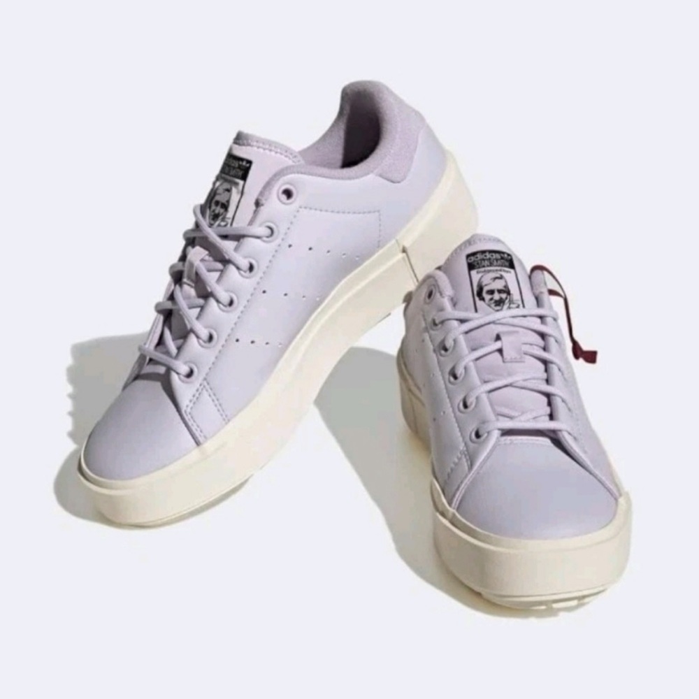 adidas Womens Lavender Stan Smith Bonega X Chunky Platform Trendy Shoes 10